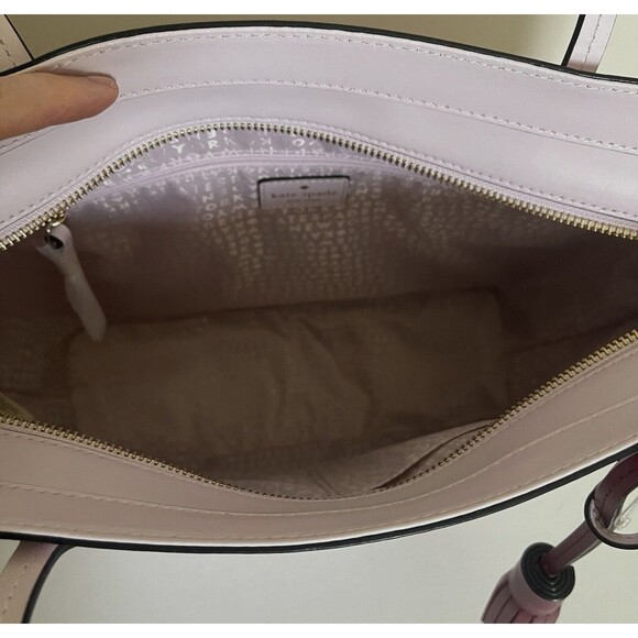 New Kate Spade Karla Wright Place Tote with tassel Plum Dawn / Rioja - Picture 5 of 6